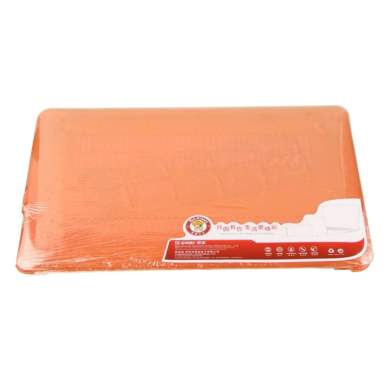 ENKAY for Macbook Air 11.6 inch (US Version) / A1370 / A1465 Hat-Prince 3 in 1 Crystal Hard Shell Plastic Protective Case with Keyboard Guard & Port Dust Plug(Orange) - free shipping - PMC Jewellery - Order now!
