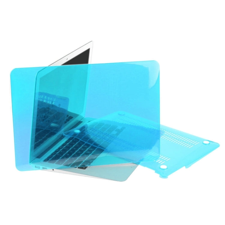 ENKAY for Macbook Air 11.6 inch (US Version) / A1370 / A1465 Hat-Prince 3 in 1 Crystal Hard Shell Plastic Protective Case with Keyboard Guard & Port Dust Plug(Blue) - free shipping - PMC Jewellery - Order now!