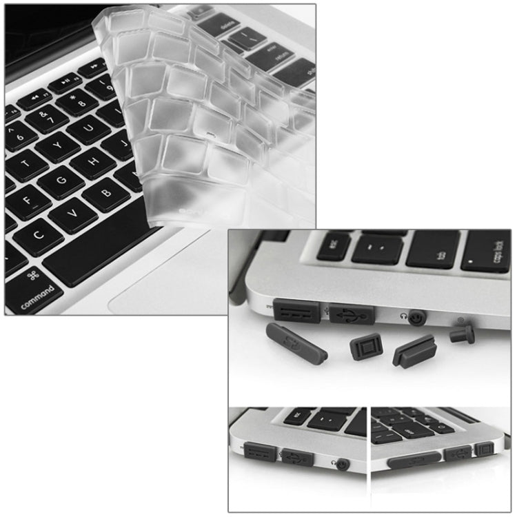 ENKAY for Macbook Air 11.6 inch (US Version) / A1370 / A1465 Hat-Prince 3 in 1 Crystal Hard Shell Plastic Protective Case with Keyboard Guard & Port Dust Plug(Blue) - free shipping - PMC Jewellery - Order now!