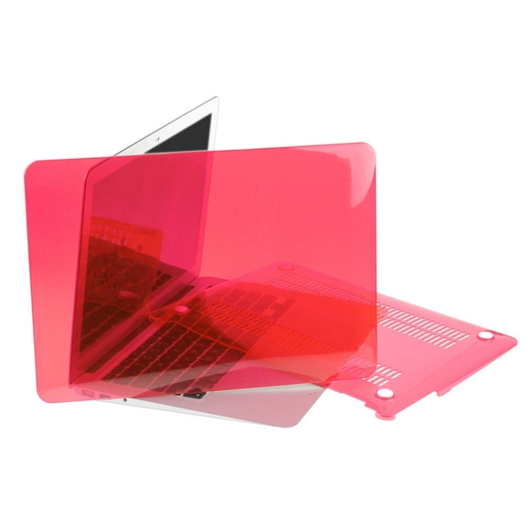 ENKAY for Macbook Air 11.6 inch (US Version) / A1370 / A1465 Hat-Prince 3 in 1 Crystal Hard Shell Plastic Protective Case with Keyboard Guard & Port Dust Plug(Red) - free shipping - PMC Jewellery - Order now!