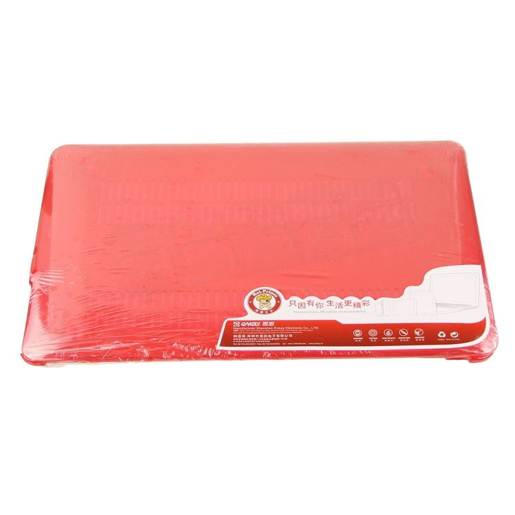 ENKAY for Macbook Air 11.6 inch (US Version) / A1370 / A1465 Hat-Prince 3 in 1 Crystal Hard Shell Plastic Protective Case with Keyboard Guard & Port Dust Plug(Red) - free shipping - PMC Jewellery - Order now!