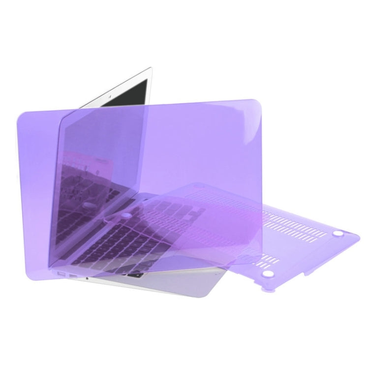 ENKAY for Macbook Air 13.3 inch (US Version) / A1369 / A1466 Hat-Prince 3 in 1 Crystal Hard Shell Plastic Protective Case with Keyboard Guard & Port Dust Plug(Purple) - free shipping - PMC Jewellery - Order now!