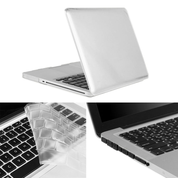 ENKAY for Macbook Pro 15.4 inch (US Version) / A1286 Hat-Prince 3 in 1 Crystal Hard Shell Plastic Protective Case with Keyboard Guard & Port Dust Plug(White) - free shipping - PMC Jewellery - Order now!