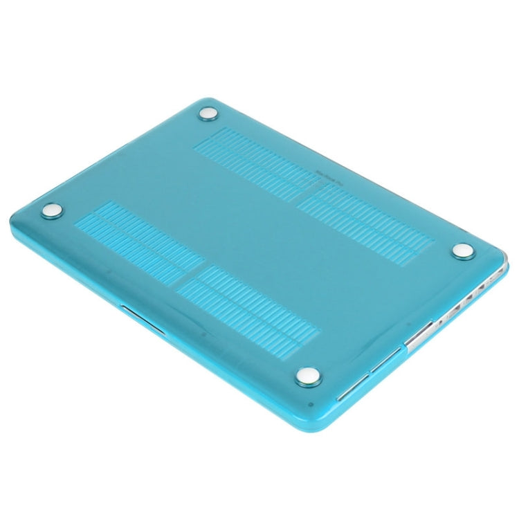 ENKAY for Macbook Pro Retina 15.4 inch (US Version) / A1398 Hat-Prince 3 in 1 Crystal Hard Shell Plastic Protective Case with Keyboard Guard & Port Dust Plug(Blue) - free shipping - PMC Jewellery - Order now!