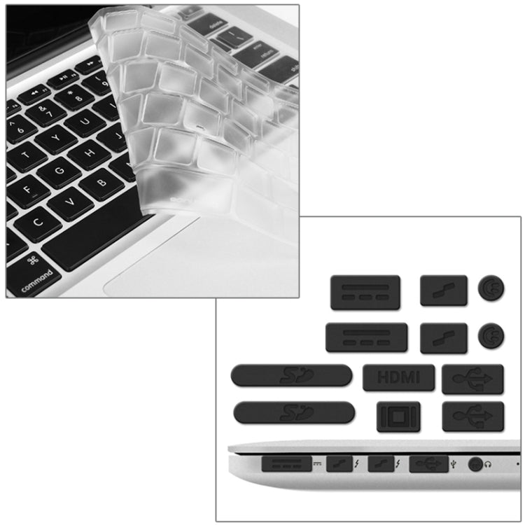 ENKAY for Macbook Pro Retina 13.3 inch (US Version) / A1425 / A1502 Hat-Prince 3 in 1 Frosted Hard Shell Plastic Protective Case with Keyboard Guard & Port Dust Plug(Dark Blue) - free shipping - PMC Jewellery - Order now!