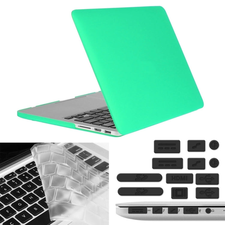 ENKAY for Macbook Pro Retina 13.3 inch (US Version) / A1425 / A1502 Hat-Prince 3 in 1 Frosted Hard Shell Plastic Protective Case with Keyboard Guard & Port Dust Plug(Green) - free shipping - PMC Jewellery - Order now!