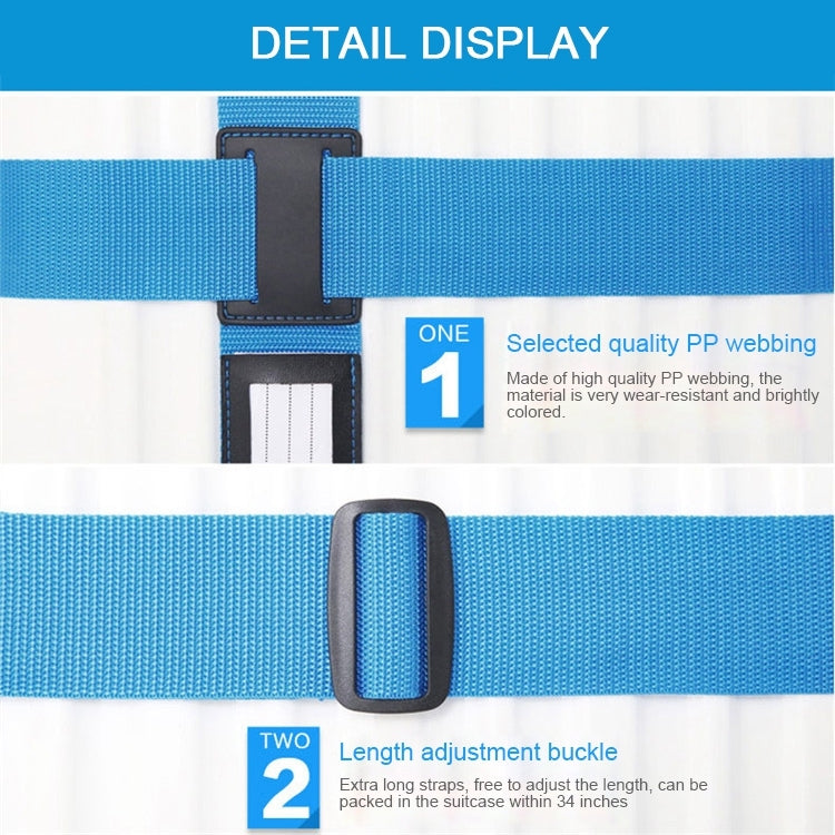 Luggage Strap Cross Belt Adjustable Packing Band Belt Strap with Password Lock for Luggage Travel Suitcase - Tapes & Ropes by PMC TechLife | Online Shopping South Africa | PMC TechLife | Buy Now Pay Later Mobicred