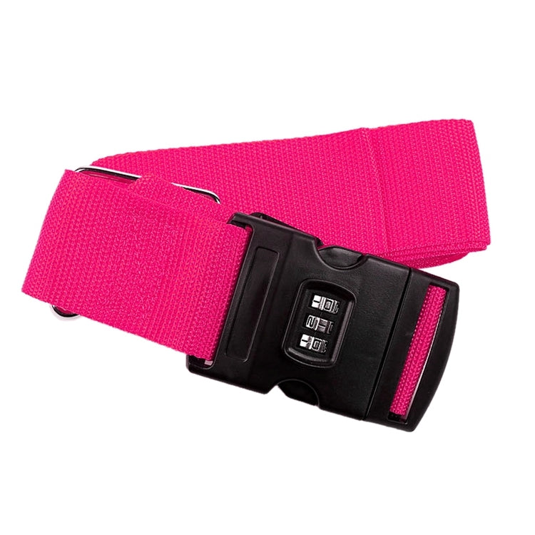 Luggage Strap Cross Belt Adjustable Packing Band Belt Strap with Password Lock for Luggage Travel Suitcase(Rose Red) - free shipping - PMC TechLife - Order now!
