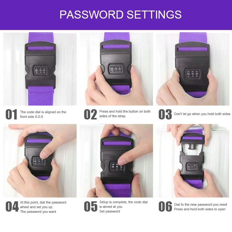 Luggage Strap Cross Belt Adjustable Packing Band Belt Strap with Password Lock for Luggage Travel Suitcase - Tapes & Ropes by PMC TechLife | Online Shopping South Africa | PMC TechLife | Buy Now Pay Later Mobicred