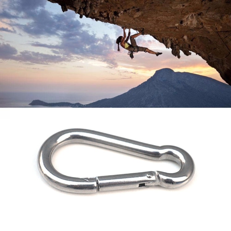 M5 Stainless Steel Carabiner Spring Hook Multi-tool Mountaineering Buckle Lock Camping Hook Rope, Inner Diameter: 4.9mm - Hooks by PMC TechLife | Online Shopping South Africa | PMC TechLife | Buy Now Pay Later Mobicred