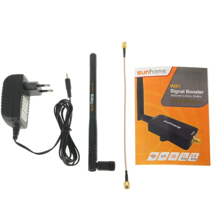 Sunhans SH24BTA-N 35dBm 2.4GHz 3W 11N/G/B WiFi Signal Booster WiFi Amplifier Wireless Repeater(US Plug) - Broadband Amplifiers by PMC Jewellery | Online Shopping South Africa | PMC Jewellery | Buy Now Pay Later Mobicred