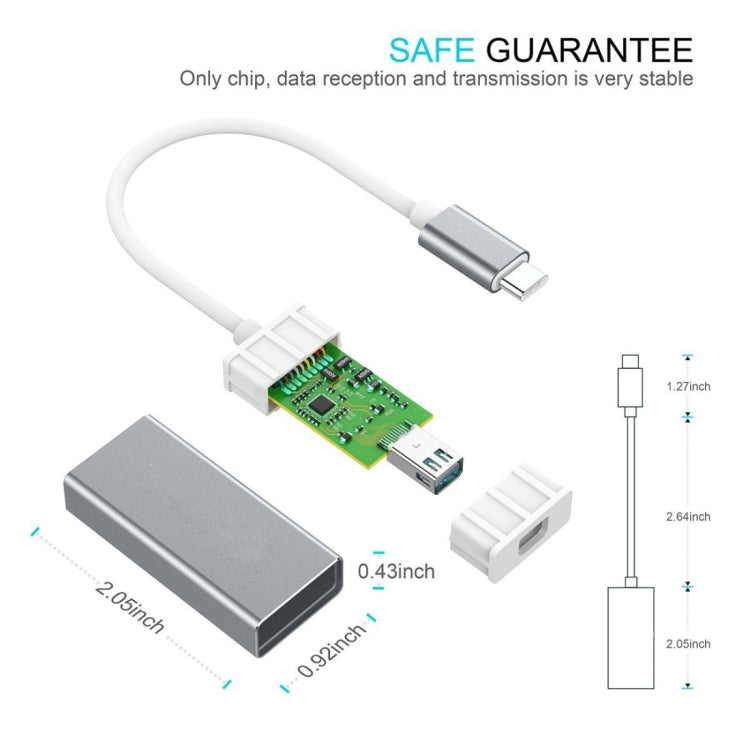 10cm USB-C / Type-C 3.1  to Mini Display Adapter Cable, For MacBook 12 inch, Chromebook Pixel 2015, Nokia N1 Tablet PC(Silver) - free shipping - PMC Jewellery - Order now!