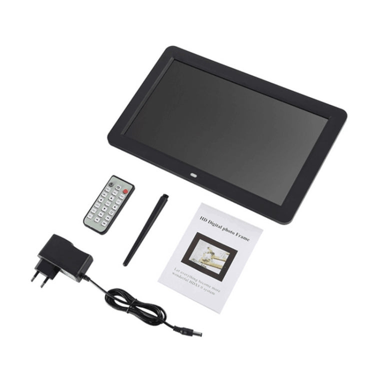 12.0 Inch LED Display Multi-media Digital Photo Frame with Holder / Music & Movie Player / Remote Control Function, Support USB / SD, Built in Stereo Speaker(White) - 11 inch Below by PMC TechLife | Online Shopping South Africa | PMC TechLife | Buy Now Pay Later Mobicred