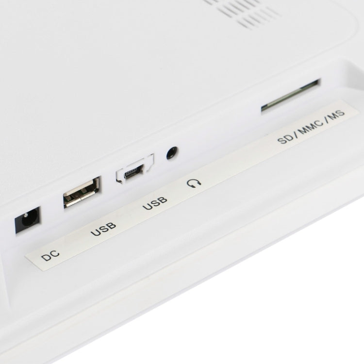 14 inch LED Display Multi-media Digital Photo Frame with Holder & Music & Movie Player, Support USB / SD / MS / MMC Card Input(White) - 11-15 inch by PMC TechLife | Online Shopping South Africa | PMC TechLife | Buy Now Pay Later Mobicred