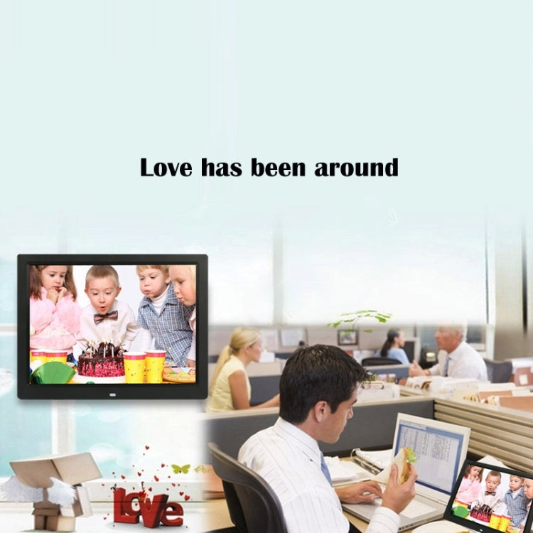 14 inch LED Display Multi-media Digital Photo Frame with Holder & Music & Movie Player, Support USB / SD / MS / MMC Card Input(White) - 11-15 inch by PMC TechLife | Online Shopping South Africa | PMC TechLife | Buy Now Pay Later Mobicred