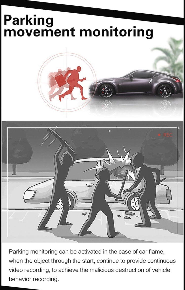 Full HD 1080P 4.3 inch Screen Display Dual Camera Vehicle DVR, 140 Degree Wide Angle Viewing, Support Night Vision / Parking Monitoring / Loop Recording / Motion Detection / G-Sensor / TF Card - Car DVRs by PMC TechLife | Online Shopping South Africa | PMC TechLife | Buy Now Pay Later Mobicred