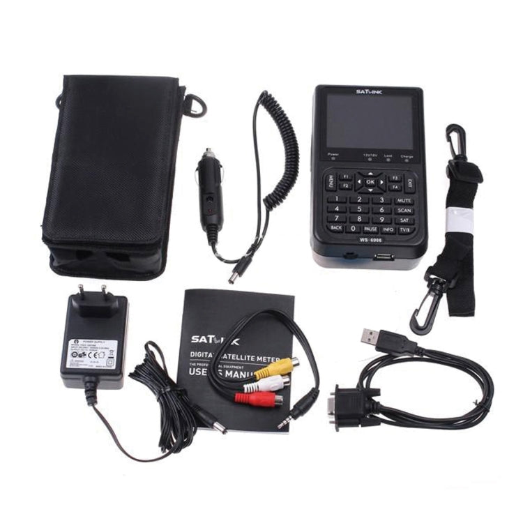 SATLINK WS6906 3.5 inch LCD Colour Screen Portable Digital Satellite Finder Meter(AU Plug) - Satellite Finder by PMC TechLife | Online Shopping South Africa | PMC TechLife | Buy Now Pay Later Mobicred