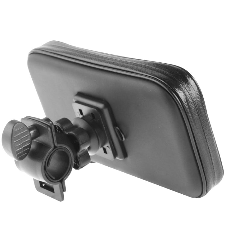 Bicycle Handlebar Mount Holder Waterproof / Sand-proof / Snow-proof / Dirt-proof Zipper Touch Bag, Suitable for Galaxy Note III / N9000 & Mega 6.3 / i9200(Black) - Holders by PMC TechLife | Online Shopping South Africa | PMC TechLife | Buy Now Pay Later Mobicred