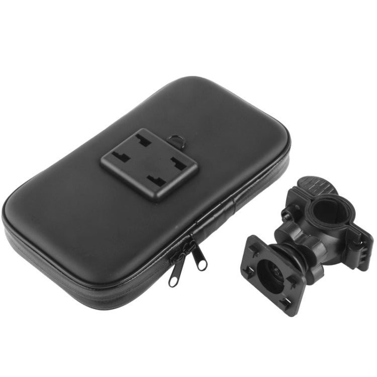 Bicycle Handlebar Mount Holder Waterproof / Sand-proof / Snow-proof / Dirt-proof Zipper Touch Bag, Suitable for Galaxy Note III / N9000 & Mega 6.3 / i9200(Black) - Holders by PMC TechLife | Online Shopping South Africa | PMC TechLife | Buy Now Pay Later Mobicred