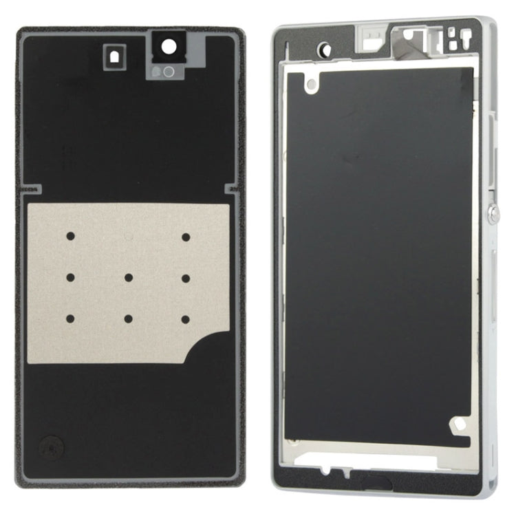 Middle Board + Battery Back Cover for Sony L36H(White) - Frame Bezel Plate by PMC TechLife | Online Shopping South Africa | PMC TechLife | Buy Now Pay Later Mobicred