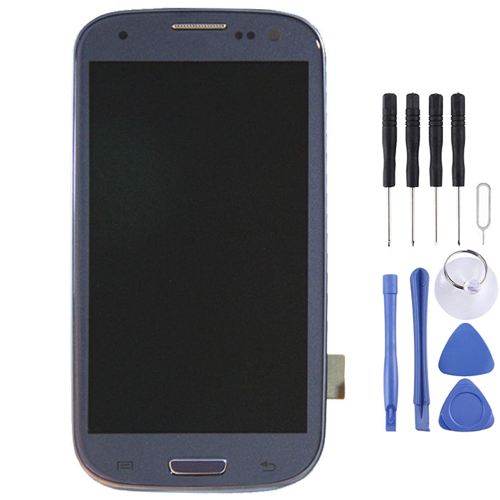Original LCD Display + Touch Panel with Frame for Galaxy SIII LTE / i9305(Blue) - free shipping - PMc TechLife - Order now!