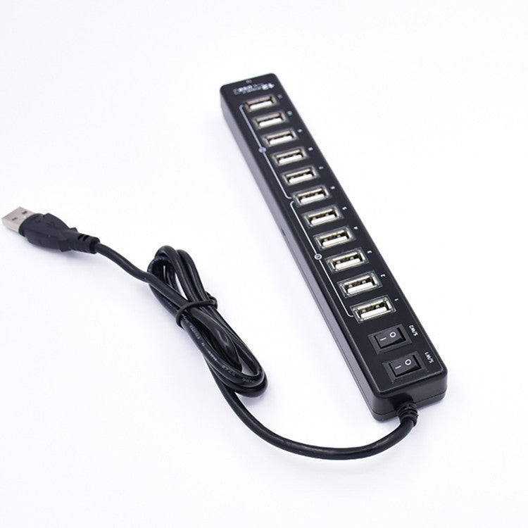 12-Port USB 2.0 HUB，Suitable for Notebook / Netbook(Black) - USB 2.0 HUB by PMC Jewellery | Online Shopping South Africa | PMC Jewellery | Buy Now Pay Later Mobicred