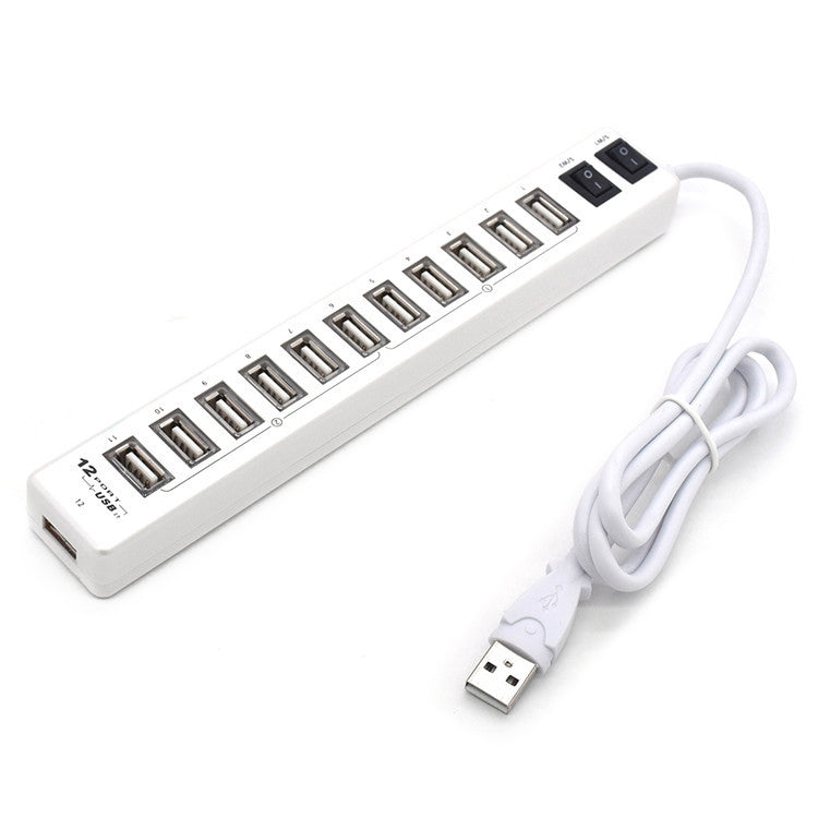 12-Port USB 2.0 HUB，Suitable for Notebook / Netbook(White) - USB 2.0 HUB by PMC Jewellery | Online Shopping South Africa | PMC Jewellery | Buy Now Pay Later Mobicred
