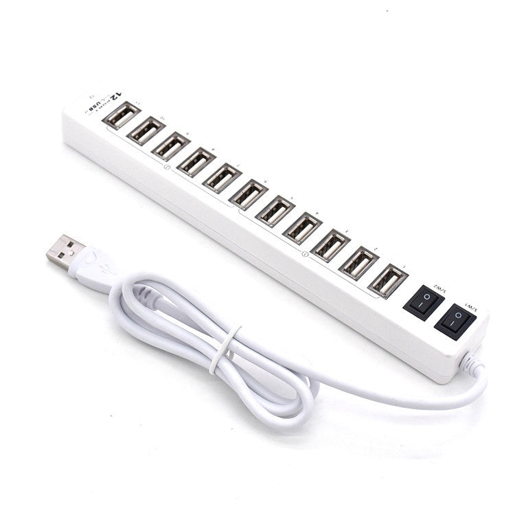 12-Port USB 2.0 HUB，Suitable for Notebook / Netbook(White) - USB 2.0 HUB by PMC Jewellery | Online Shopping South Africa | PMC Jewellery | Buy Now Pay Later Mobicred