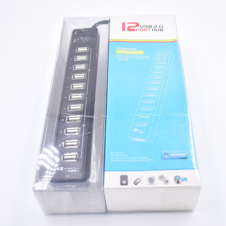 12-Port USB 2.0 HUB，Suitable for Notebook / Netbook(White) - USB 2.0 HUB by PMC Jewellery | Online Shopping South Africa | PMC Jewellery | Buy Now Pay Later Mobicred
