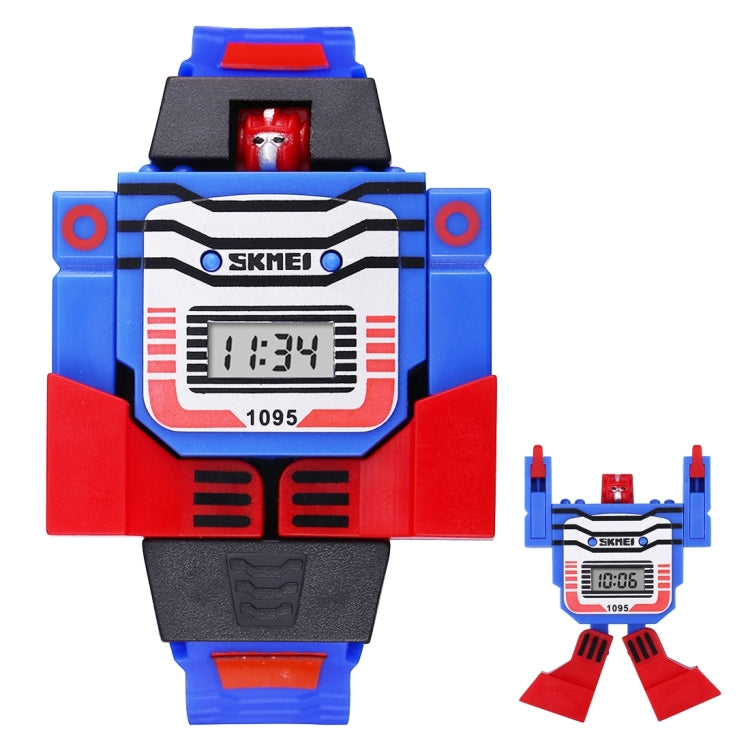 SKMEI Transformation Toy Shape Changing Removable Dial Digital Movement Children Watch with PU Plastic Cement Band(Dark Blue) - free shipping - PMC TechLife - Order now!