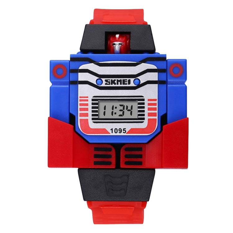 SKMEI Transformation Toy Shape Changing Removable Dial Digital Movement Children Watch with PU Plastic Cement Band(Red) - free shipping - PMC TechLife - Order now!