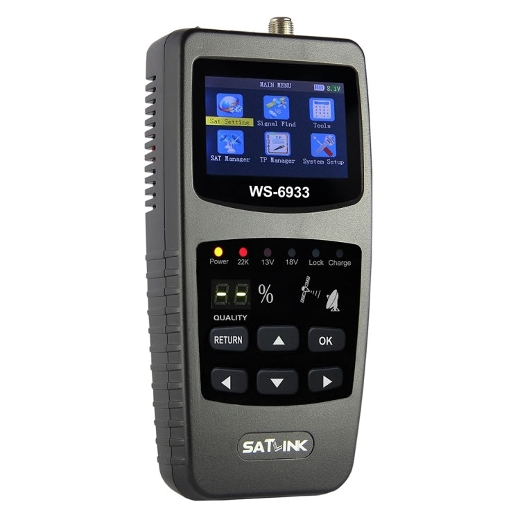 SATLINK WS6933 Portable Digital Satellite Finder Meter, 2.1 inch LCD Colour Screen, DVB-S2/S Signal Pointer(US Plug) - Satellite Finder by PMC TechLife | Online Shopping South Africa | PMC TechLife | Buy Now Pay Later Mobicred