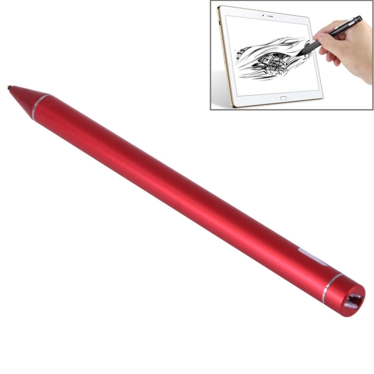 Universal Rechargeable Capacitive Touch Screen Stylus Pen with 2.3mm Superfine Metal Nib, For iPhone, iPad, Samsung, and Other Capacitive Touch Screen Smartphones or Tablet PC(Red) - free shipping - PMc TechLife - Order now!