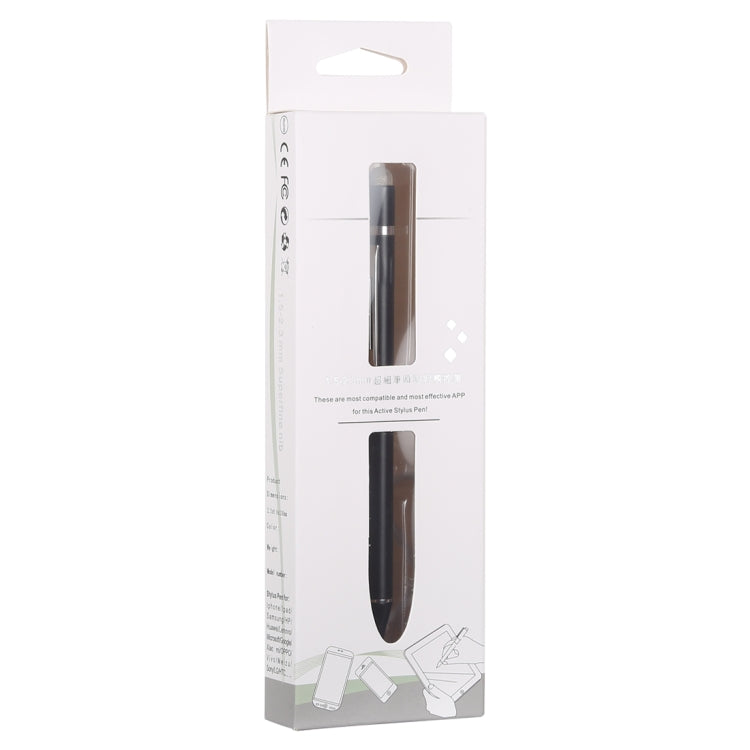 1.5-2.3mm Rechargeable Capacitive Touch Screen Active Stylus Pen(Black) - Stylus Pen by PMC TechLife | Online Shopping South Africa | PMC TechLife | Buy Now Pay Later Mobicred