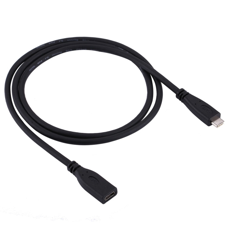 1m USB-C / Type-C 3.1 Male to USB-C / Type-C Female Connector Adapter Cable(Black) - USB-C & Type-C Cable by PMC TechLife | Online Shopping South Africa | PMC TechLife | Buy Now Pay Later Mobicred