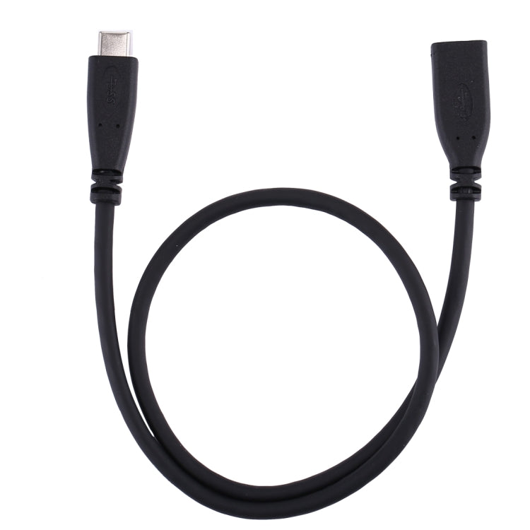 50cm USB-C / Type-C 3.1 Male to USB-C / Type-C Female Connector Adapter Cable(Black) - USB-C & Type-C Cable by PMC TechLife | Online Shopping South Africa | PMC TechLife | Buy Now Pay Later Mobicred