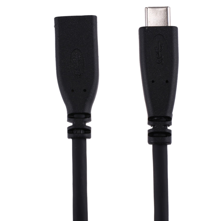 50cm USB-C / Type-C 3.1 Male to USB-C / Type-C Female Connector Adapter Cable(Black) - USB-C & Type-C Cable by PMC TechLife | Online Shopping South Africa | PMC TechLife | Buy Now Pay Later Mobicred