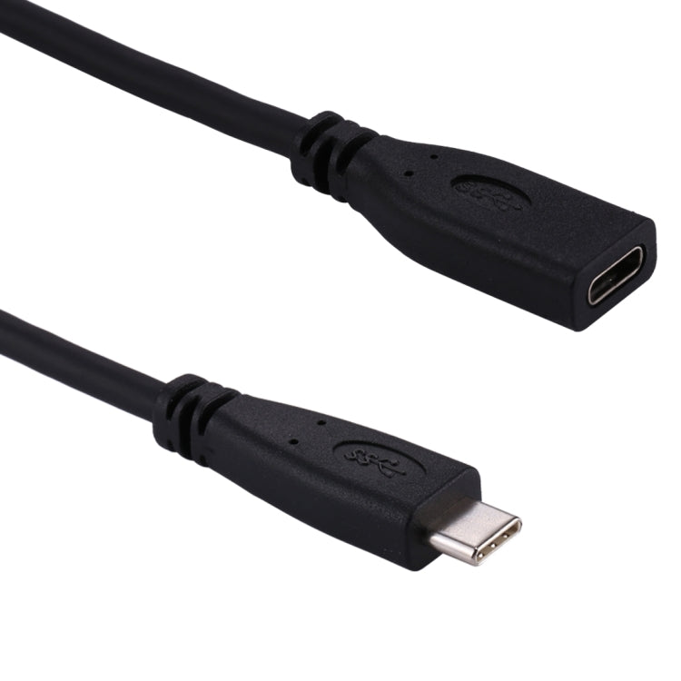 50cm USB-C / Type-C 3.1 Male to USB-C / Type-C Female Connector Adapter Cable(Black) - USB-C & Type-C Cable by PMC TechLife | Online Shopping South Africa | PMC TechLife | Buy Now Pay Later Mobicred