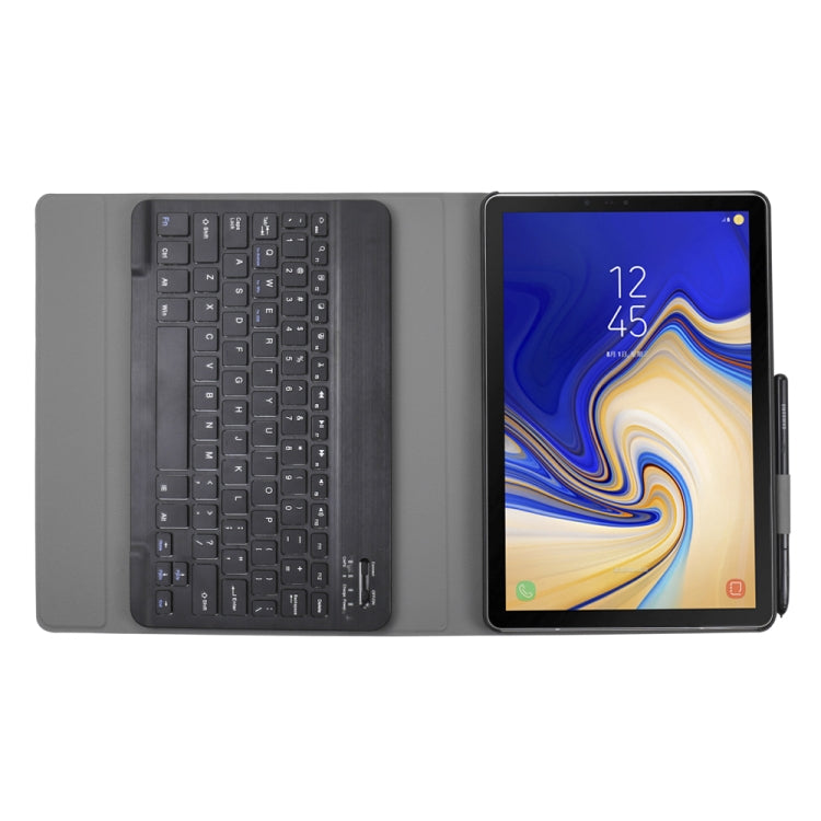 A720 Bluetooth 3.0 Ultra-thin Detachable Bluetooth Keyboard Leather Tablet Case + Leather Tablet Case for Samsung Galaxy Tab S5e T720, with Pen Slot & Holder(Black) - Samsung Keyboard by PMC TechLife | Online Shopping South Africa | PMC TechLife