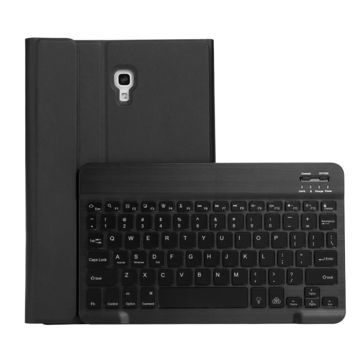 ST590S Bluetooth 3.0 Fine Wool Texture PU Leather ABS Detachable Seven-color Backlight Bluetooth Keyboard Leather Tablet Case for Samsung Galaxy Tab A 10.5 inch T590 / T595, with Pen Slot & Holder (Black) - Samsung Keyboard by PMC TechLife | Online Shopping South Africa | PMC TechLife
