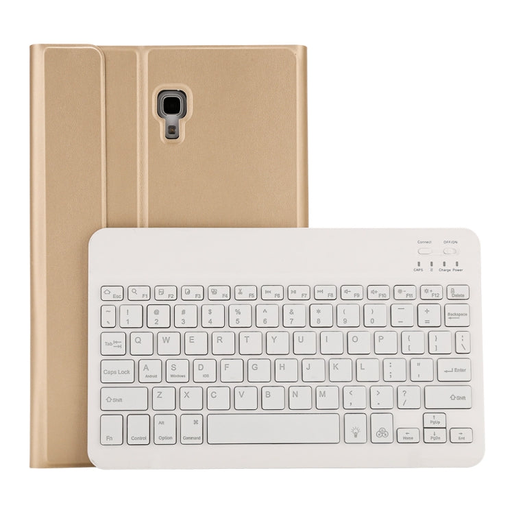 ST590S Bluetooth 3.0 Fine Wool Texture PU Leather ABS Detachable Seven-color Backlight Bluetooth Keyboard Leather Tablet Case for Samsung Galaxy Tab A 10.5 inch T590 / T595, with Pen Slot & Holder (Gold) - Samsung Keyboard by PMC TechLife | Online Shopping South Africa | PMC TechLife