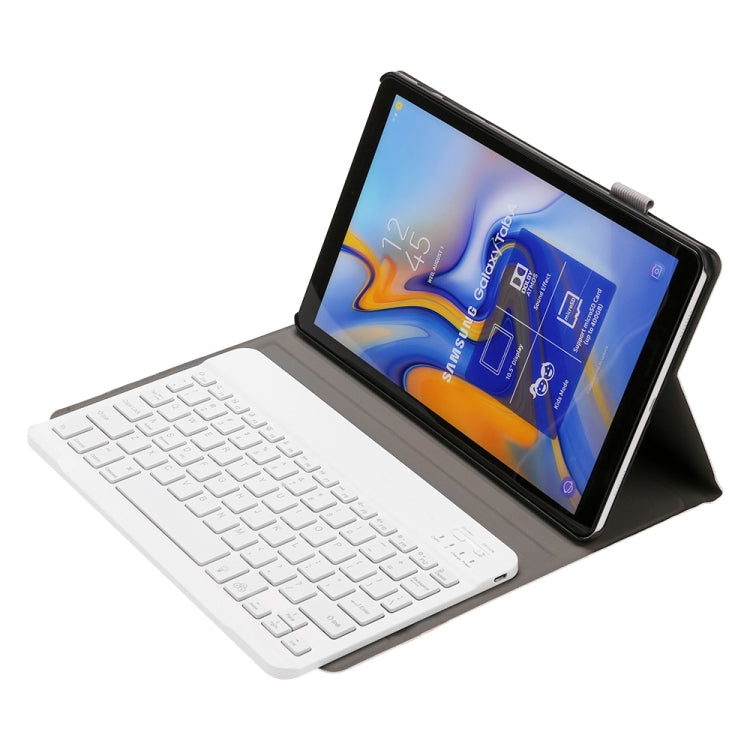 ST590S Bluetooth 3.0 Fine Wool Texture PU Leather ABS Detachable Seven-color Backlight Bluetooth Keyboard Leather Tablet Case for Samsung Galaxy Tab A 10.5 inch T590 / T595, with Pen Slot & Holder (Gold) - Samsung Keyboard by PMC TechLife | Online Shopping South Africa | PMC TechLife