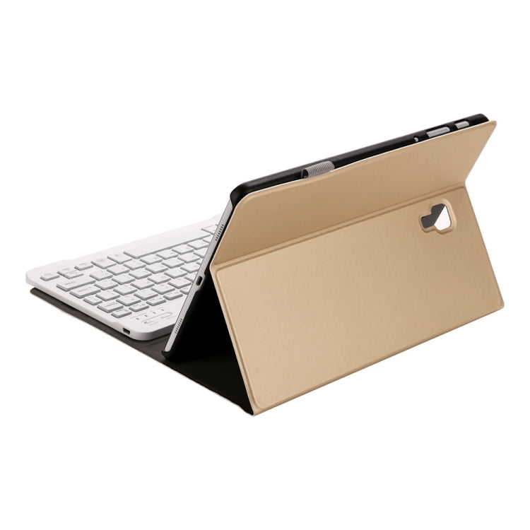 ST590S Bluetooth 3.0 Fine Wool Texture PU Leather ABS Detachable Seven-color Backlight Bluetooth Keyboard Leather Tablet Case for Samsung Galaxy Tab A 10.5 inch T590 / T595, with Pen Slot & Holder (Gold) - Samsung Keyboard by PMC TechLife | Online Shopping South Africa | PMC TechLife