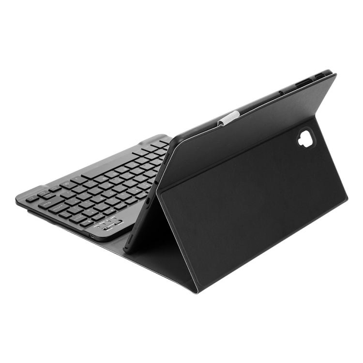 ST830S Bluetooth 3.0 Fine Wool Texture PU Leather ABS Detachable Seven-color Backlight Bluetooth Keyboard Leather Tablet Case for Samsung Galaxy Tab S4 10.5 inch T830 / T835, with Pen Slot & Holder (Black) - Samsung Keyboard by PMC TechLife | Online Shopping South Africa | PMC TechLife