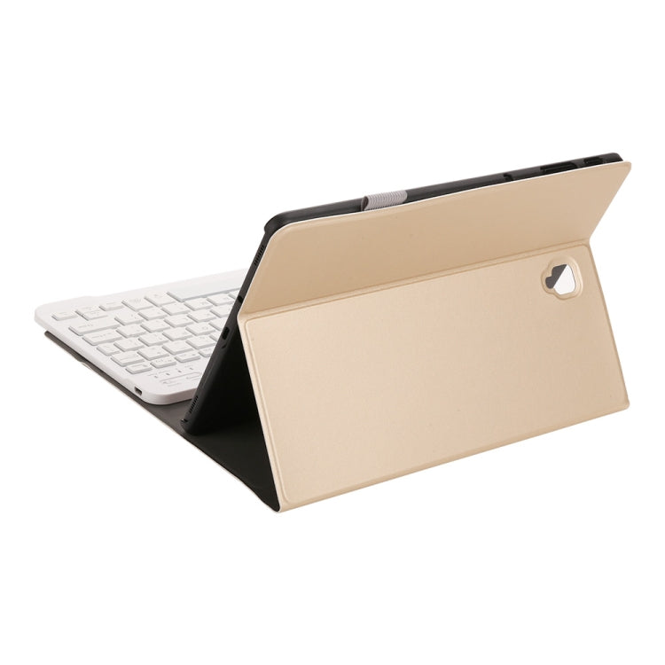 ST830S Bluetooth 3.0 Fine Wool Texture PU Leather ABS Detachable Seven-color Backlight Bluetooth Keyboard Leather Tablet Case for Samsung Galaxy Tab S4 10.5 inch T830 / T835, with Pen Slot & Holder (Gold) - Samsung Keyboard by PMC TechLife | Online Shopping South Africa | PMC TechLife