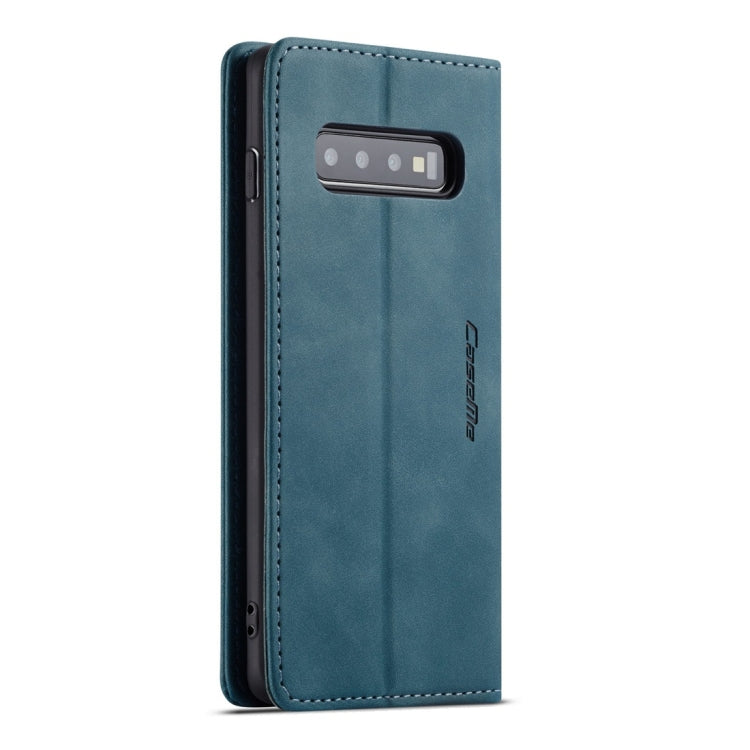 CaseMe-013 Multifunctional Retro Frosted Horizontal Flip Leather Case for Galaxy S10 Plus, with Card Slot & Holder & Wallet (Blue) - free shipping - PMC Jewellery - Order now!