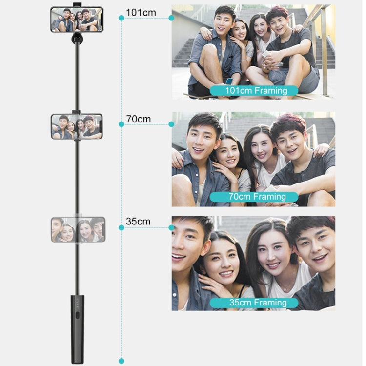 CYKE P9 Universal Stretchable Hidden One-piece Wireless Bluetooth Selfie Stick(Black) - free shipping - PMC TechLife - Order now!