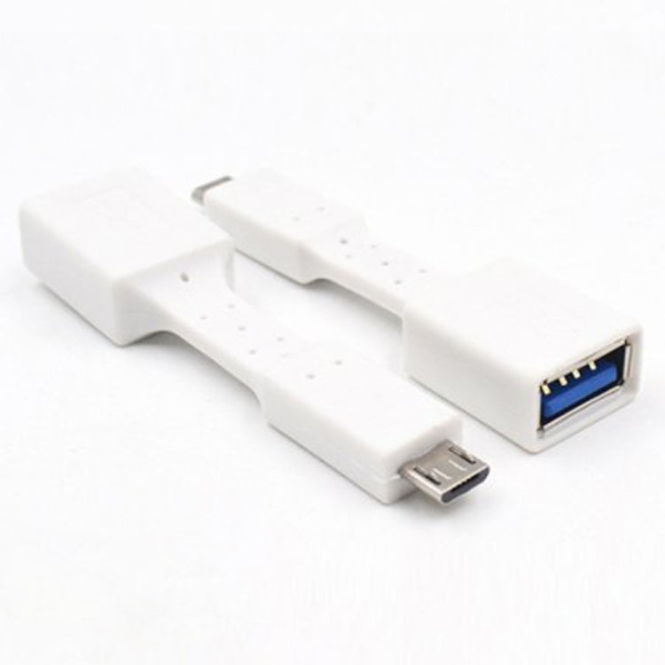 5 PCS Micro USB Male to USB 3.0 Female OTG Adapter (White) - OTG Adapter by PMC Jewellery | Online Shopping South Africa | PMC Jewellery | Buy Now Pay Later Mobicred