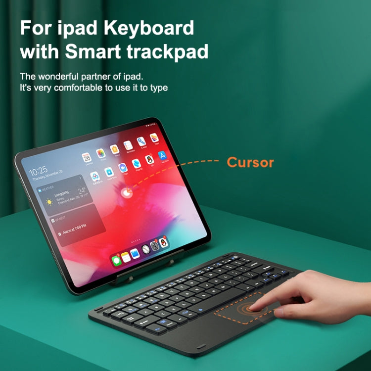 HB119B 10 inch Universal Tablet Wireless Bluetooth Keyboard with Touch Panel (Dark Green) - Universal Keyboard by PMC TechLife | Online Shopping South Africa | PMC TechLife