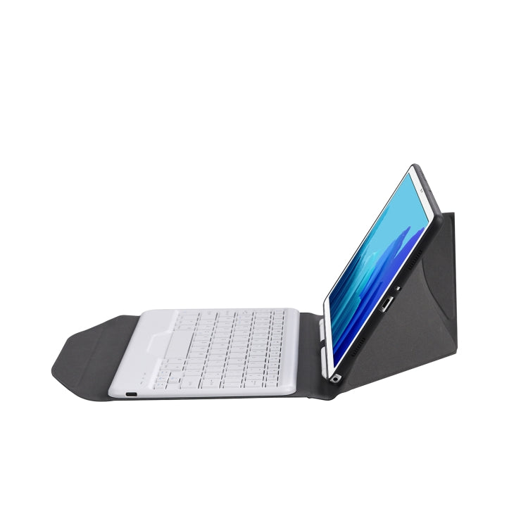 B500 Diamond Texture Triangle Back Holder Splittable Bluetooth Keyboard Leather Tablet Case for Samsung Galaxy Tab A7 10.4 2020(White + Black) - Samsung Keyboard by PMC TechLife | Online Shopping South Africa | PMC TechLife